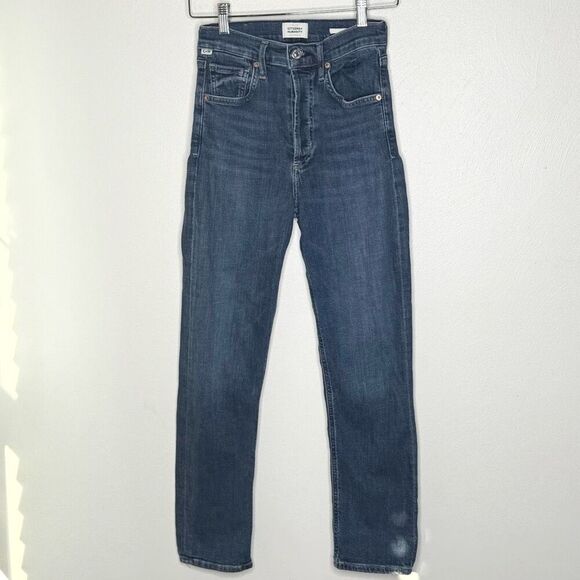 Citizens of Humanity Jolene High Rise Button Fly Slim Premium Straight Leg Jeans - Picture 1 of 8
